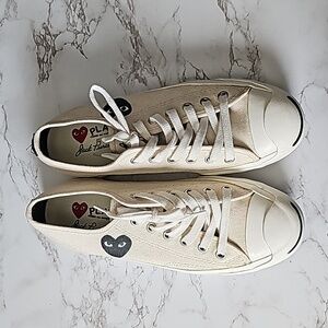 Converse, Comme Des Garcons PLAY x Jack Purcell low - natural 6 mens, 7.5 wmns
